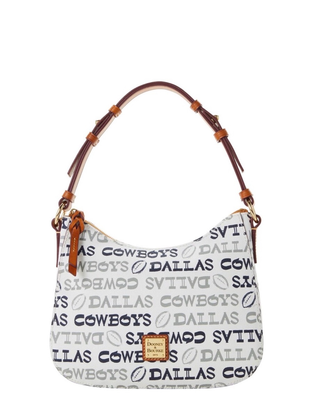 Dooney & Bourke Dallas Cowboys Logo Hobo Bag in White/Blue